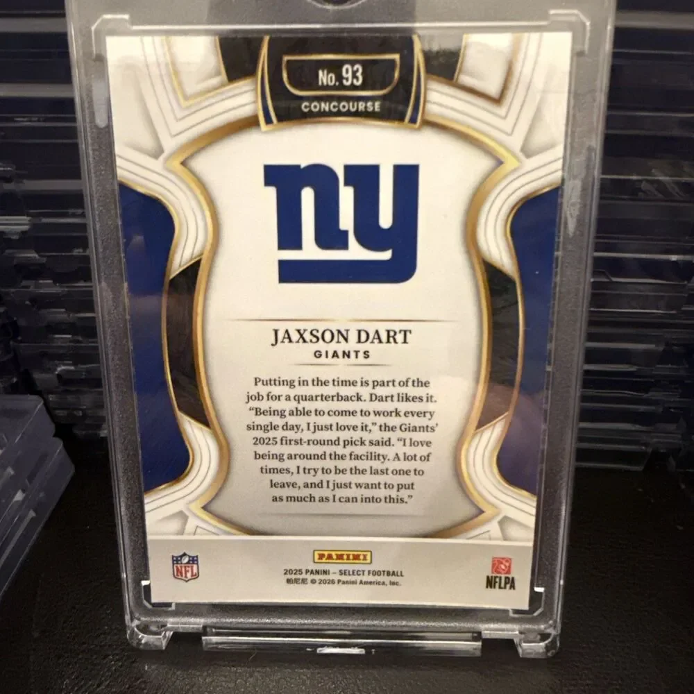2025 Panini Select Jaxson Dart Rookie Concourse Level Base #93 NY Giants 🔥